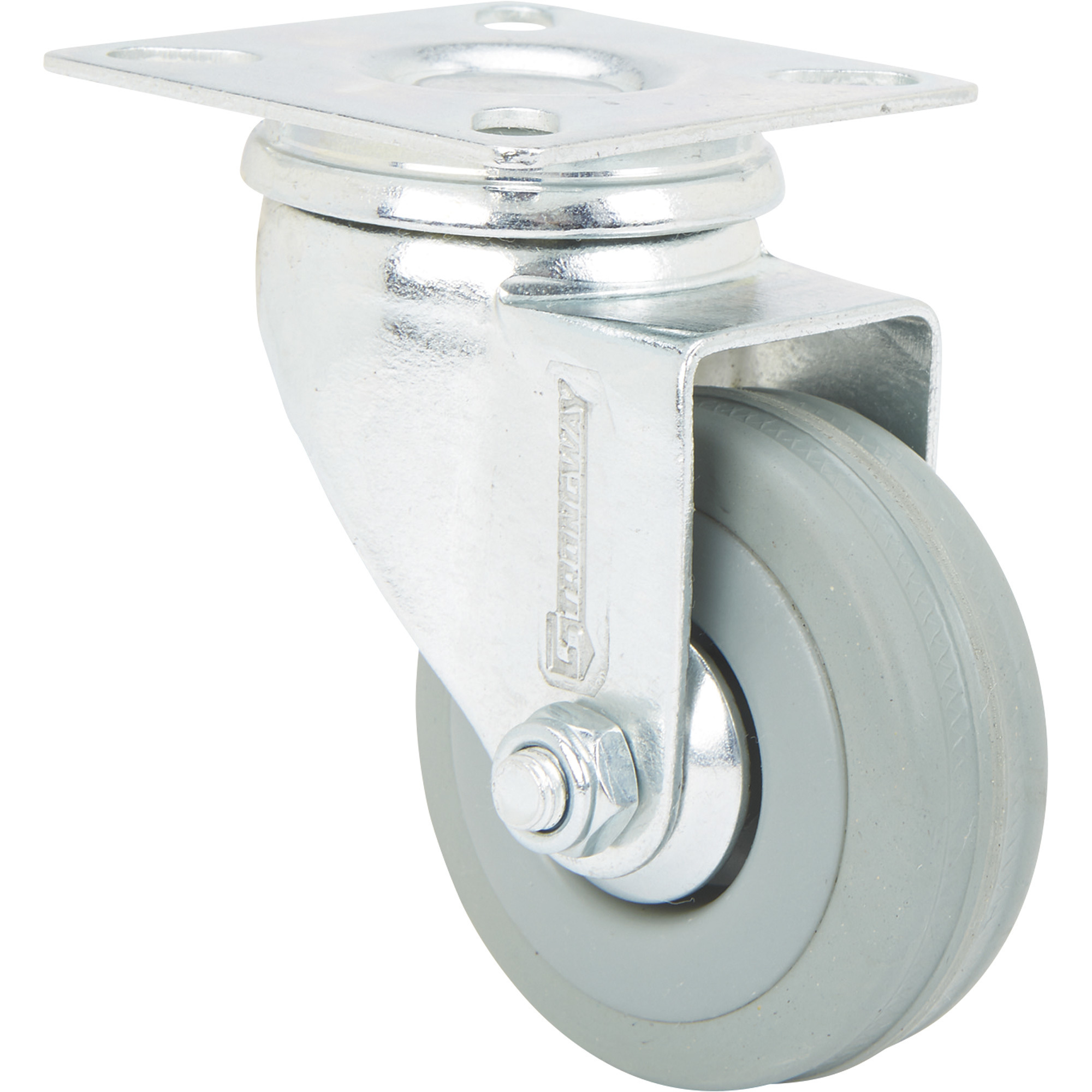 Strongway 2in. Nonmarking Rubber Swivel Caster, 110-Lb. Capacity